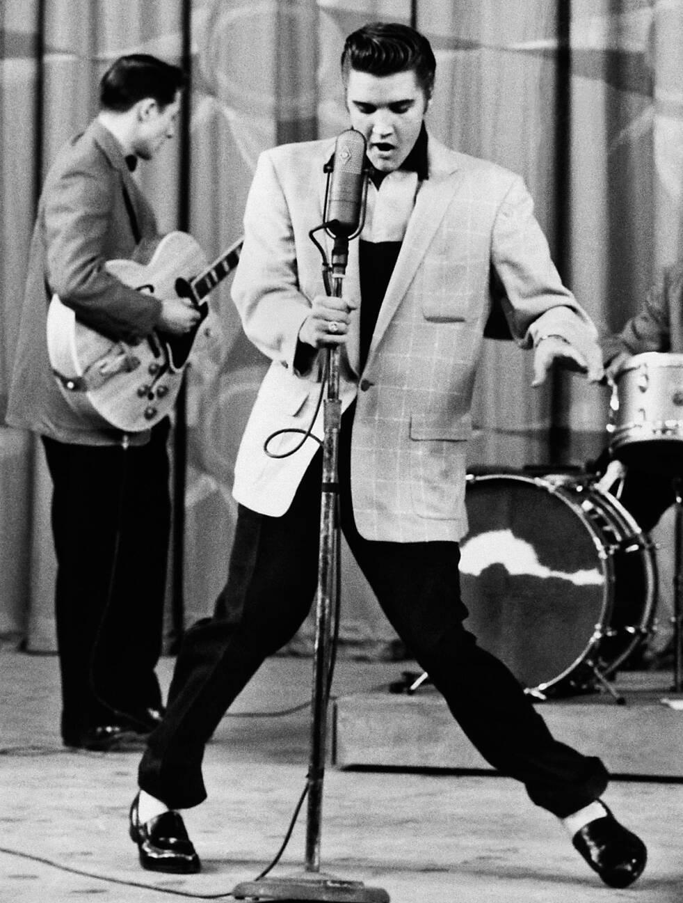 Elvis — the sideburns, the collar, the whole thing